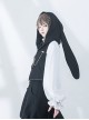 Hurrying Rabbit Series Prince Style Black Exquisite Metal Pocket Watch Accessories Youthful Feeling Long Ears Rabbit Hood Vest