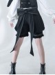 Hurrying Rabbit Series Ouji Fashion Prince Style Female Black Ruffles Big Bowknot Accessories Loose Cute Bud Pants Shorts