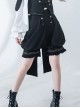 Hurrying Rabbit Series Ouji Fashion Prince Style Male Black Ruffles Big Bowknot Accessories Young Master Loose Bud Pants Shorts