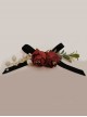 Sally Garden Series Simulated Flower Pastoral Green Leaves Side Clip Ribbon Bowknot Versatile Brooch