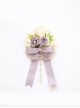 Handmade Retro Artificial Flower Lace Pearl Chain Gentle Sweet Rose Bowknot Classic Lolita Jewelry Hairpins