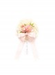 Handmade Retro Artificial Flower Lace Pearl Chain Gentle Sweet Rose Bowknot Classic Lolita Jewelry Hairpins