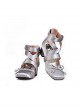 Square Toe Satin Cross Straps Fashionable Elegant Tie Bowknot Ballet Style Classic Lolita Middle Heel Shoes