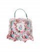 Rococo Elegant Gorgeous Pastoral Style Floral Lace Classic Lolita Comic Con Tea Party Bags Crossbody Tote Bag
