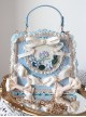 Rococo Elegant Gorgeous Pastoral Style Floral Lace Classic Lolita Comic Con Tea Party Bags Crossbody Tote Bag