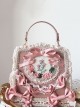 Rococo Elegant Gorgeous Pastoral Style Floral Lace Classic Lolita Comic Con Tea Party Bags Crossbody Tote Bag