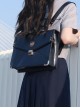 College Style Basic Daily Commute PU Backpack JK School Lolita College Students Crossbody Uniform Bag