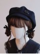 Autumn Winter Kawaii Fashion Retro British Style Basic Daily Warm Handmade Buttons Soft Cloud Peaked Cap