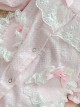 Pink Sweet Cute White Lace Pure Cotton Long Sleeves Jumpsuit Girls Soft Baby Romper