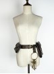 Steampunk Brown Vintage Key Ring Adventure Treasures Versatile Pocket Leather Belt Waist Bag