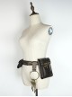 Steampunk Brown Vintage Key Ring Adventure Treasures Versatile Pocket Leather Belt Waist Bag