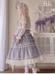 Psalm Rose Series Elegant Wisteria Flower Ruffled Lace Pastoral Style Classic Lolita Sleeveless Dress JSK