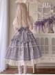 Psalm Rose Series Elegant Wisteria Flower Ruffled Lace Pastoral Style Classic Lolita Sleeveless Dress JSK