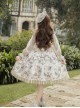 Psalm Rose Series Elegant Wisteria Flower Ruffled Lace Pastoral Style Classic Lolita Sleeveless Dress JSK
