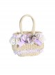 Bavarian Color Refreshing Natural Elegant Pastoral Style Classic Lolita Bamboo Basket Braided Handbag