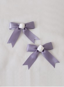 Wisteria Series Elegant White Rose Simple Retro French Palace Versatile Classic Lolita Bowknot