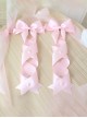 Double Ponytail Cross Tie Bowknot Love Pearl Button Girl Versatile Sweet Lolita Hair Accessories Side Clip