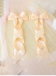 Double Ponytail Cross Tie Bowknot Love Pearl Button Girl Versatile Sweet Lolita Hair Accessories Side Clip