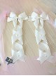 Double Ponytail Cross Tie Bowknot Love Pearl Button Girl Versatile Sweet Lolita Hair Accessories Side Clip