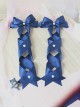 Double Ponytail Cross Tie Bowknot Love Pearl Button Girl Versatile Sweet Lolita Hair Accessories Side Clip