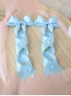 Double Ponytail Cross Tie Bowknot Love Pearl Button Girl Versatile Sweet Lolita Hair Accessories Side Clip