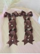 Double Ponytail Cross Tie Bowknot Love Pearl Button Girl Versatile Sweet Lolita Hair Accessories Side Clip