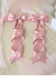 Double Ponytail Cross Tie Bowknot Love Pearl Button Girl Versatile Sweet Lolita Hair Accessories Side Clip