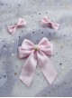 Handmade Pearl Soft Girl Elegant Cute Versatile Sweet Lolita Bowknot Accessories Brooch Set