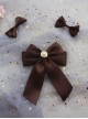 Handmade Pearl Soft Girl Elegant Cute Versatile Sweet Lolita Bowknot Accessories Brooch Set