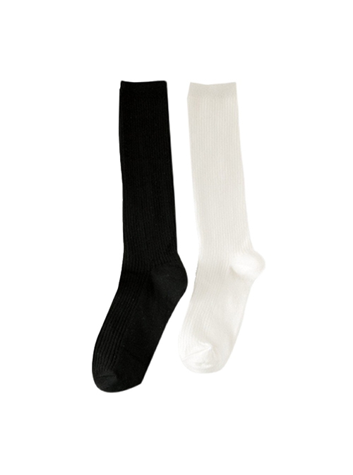 Spring Summer Thin Simple Commuting Daily Versatile School Lolita JK Uniform Calf Socks