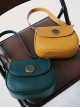 Castle Messenger Series Retro Simple Versatile PU Kawaii Fashion Magnetic Buckle Handbag Crossbody Saddle Bag