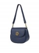 Castle Messenger Series Retro Simple Versatile PU Kawaii Fashion Magnetic Buckle Handbag Crossbody Saddle Bag