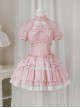 Cross Dream Series Barbie Style Ballet Pink Doll Sense Butterfly Lace Sweet Lolita Short Sleeve Dress OP