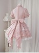 Cross Dream Series Barbie Style Ballet Pink Doll Sense Butterfly Lace Sweet Lolita Short Sleeve Dress OP
