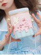 Sweetheart Bunny Cream Pink Blue Cute Cartoon Versatile PU Kawaii Fashion Crossbody One Shoulder Cylinder Bag