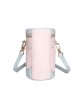 Sweetheart Bunny Cream Pink Blue Cute Cartoon Versatile PU Kawaii Fashion Crossbody One Shoulder Cylinder Bag