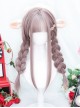 Taro Purple Internet Celebrity Full Head JK Flat Bangs Sweet Lolita Internal Buckle Long Straight Hair Wig