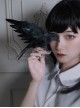 Medieval Cos Retro Dark Handsome Spread Wings Crow Gothic Lolita Simulation Props Bird