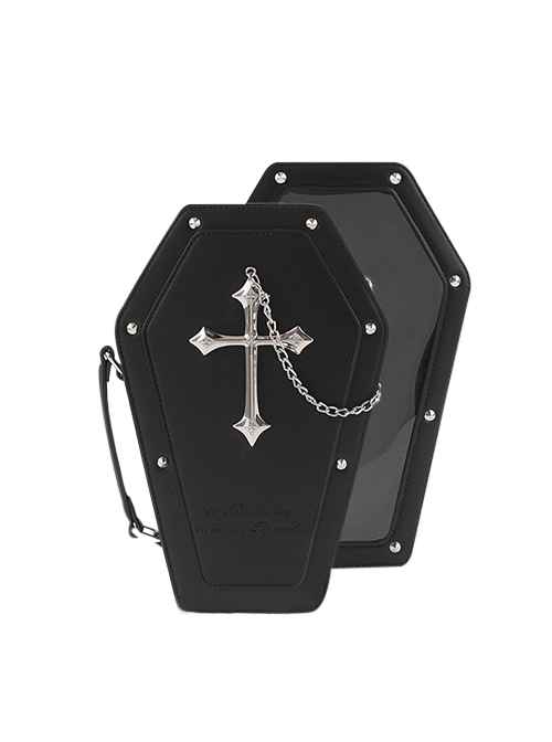 Silver Moon Cross Series Cosplay Subculture Gothic Lolita Transparent Layer Display Backpack Coffin Bag