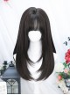 Black Long Straight Brown Simulate Nature Ladylike Temperament Daily Classic Lolita Full Head Wig