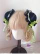 Chinese Style Lolita Chunli Cute Panda Bowknot Meatball Head Cheongsam Fringe Hairpin