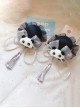 Chinese Style Lolita Chunli Cute Panda Bowknot Meatball Head Cheongsam Fringe Hairpin