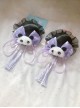 Chinese Style Lolita Chunli Cute Panda Bowknot Meatball Head Cheongsam Fringe Hairpin