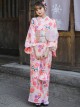 Cherry Blossom Season Cute Pink Sakura Japanese Style Formal Wear Kawaii Fashion Improved Kimono Yukata