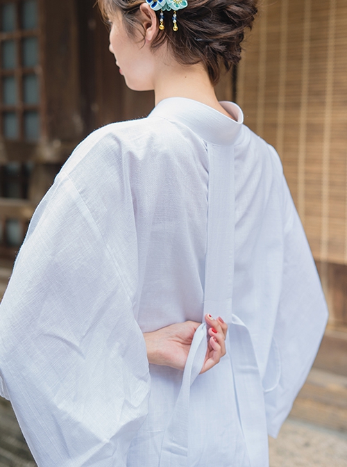 Summer Yukata Kimono White Inner Layer Japanese Style Kimono Women Kawaii Fashion S size Formal Bottoming Shirt