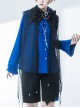 Phantom Series Prince Style Ouji Fashion Pointed Collar Klein Blue Small Round Button Female Long Sleeves Shirt