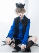 Phantom Series Prince Style Ouji Fashion Pointed Collar Klein Blue Small Round Button Female Long Sleeves Shirt