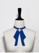 Phantom Series Prince Style Ouji Fashion Pointed Collar Klein Blue Small Round Button Female Long Sleeves Shirt