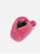 Autumn Winter Cylinder Package Shape Lively High Saturation Fur Ball Pendant Furry Kawaii Fashion Handbag Crossbody Bag