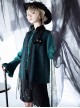 Phantom Series Ouji Fashion Black Translucent Spider Web Dark Irregular Pointed Hem Pearl Button Stacking Vest Shawl